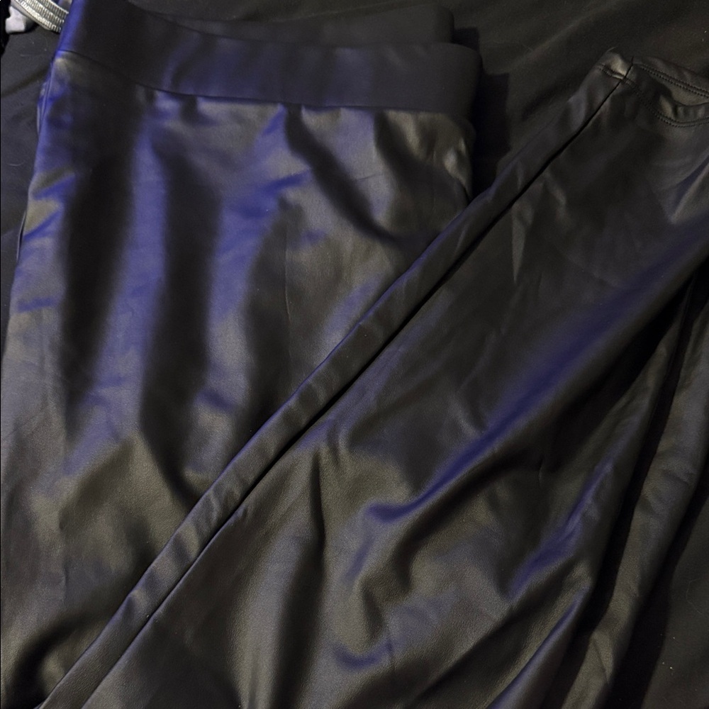 Faux leather pants